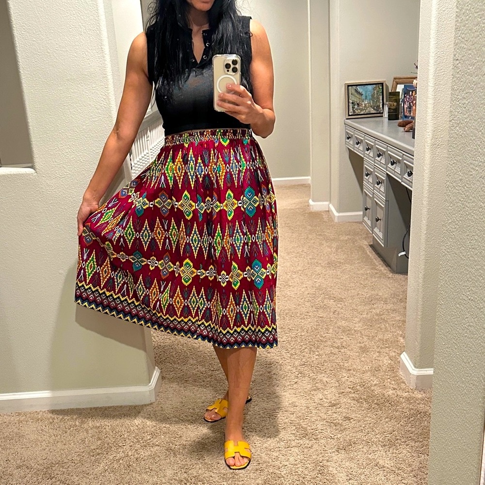 Colorful Geometric Patterned Skirt